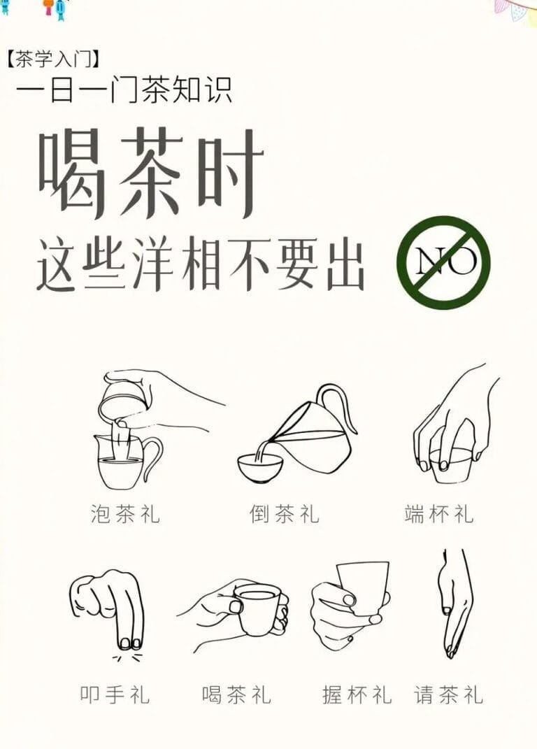 The etiquette of drinking tea shows the atmosphere