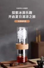 Glass ice drop coffee pot, tea set