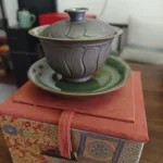 Cart 1 Yaozhou Kiln Pure Handmade Lidded Bowl Tea Set