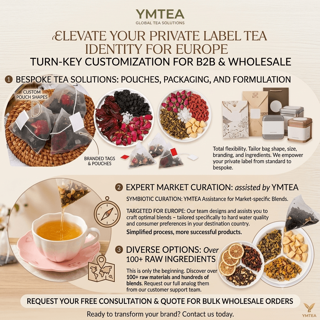 Customizable Biodegradable Pyramid Tea Bags Wholesale | YMTEA OEM/ODM(100pcs)) 12 Food-Grade Biodegradable Pyramid Pouches