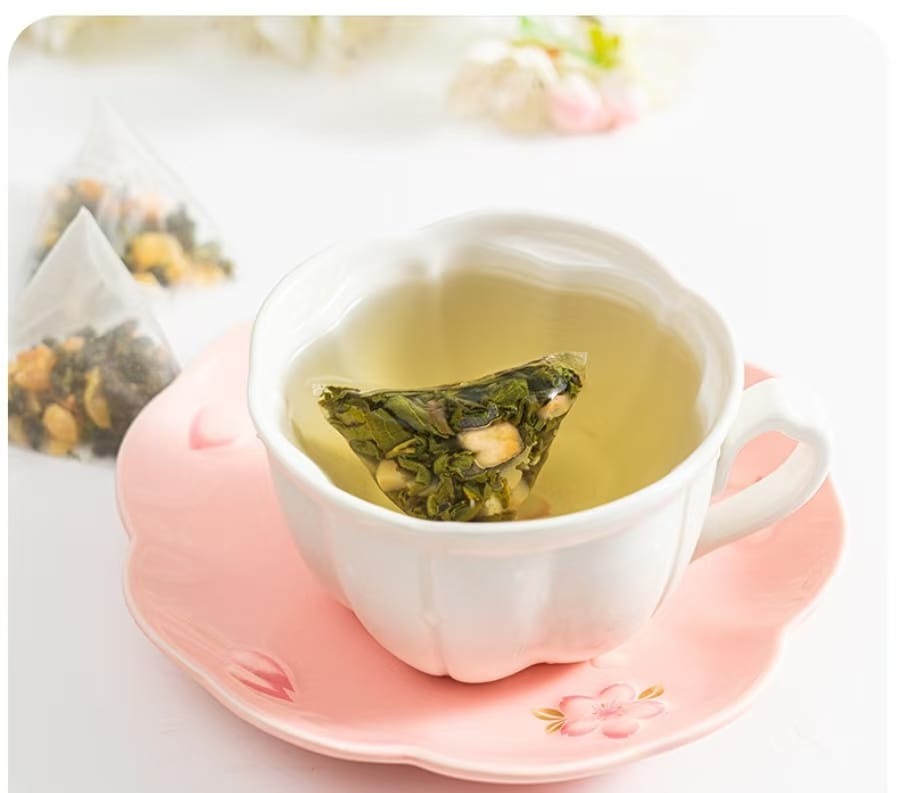 Customizable Biodegradable Pyramid Tea Bags Wholesale | YMTEA OEM/ODM(100pcs)) 7 Food-Grade Biodegradable Pyramid Pouches