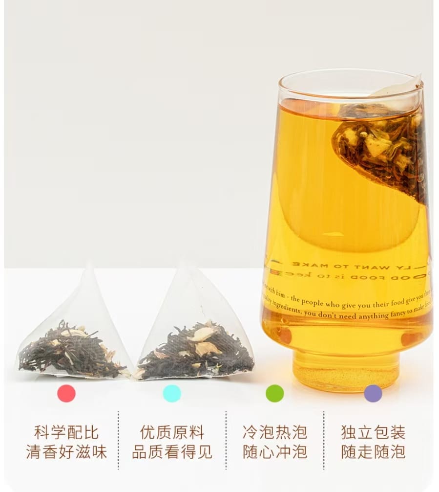 Customizable Biodegradable Pyramid Tea Bags Wholesale | YMTEA OEM/ODM(100pcs)) 8 Food-Grade Biodegradable Pyramid Pouches