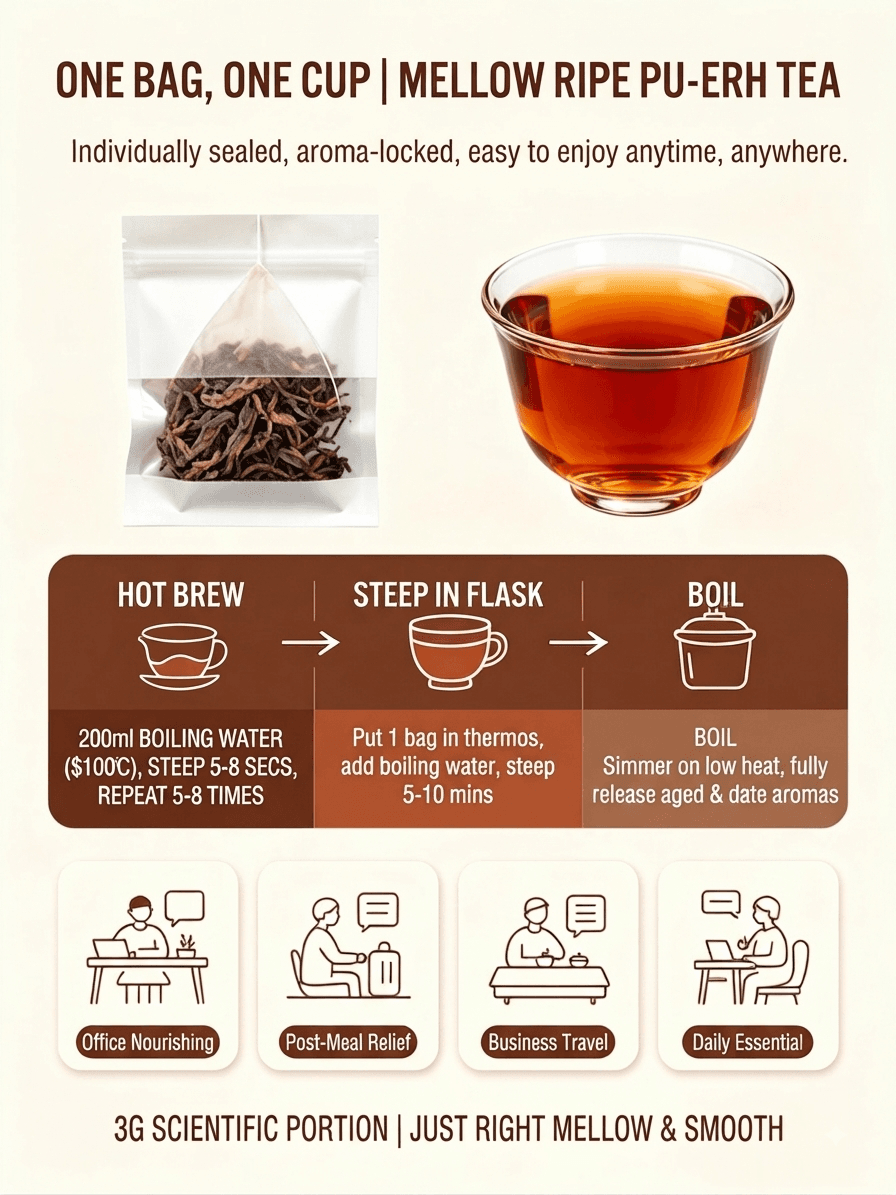 YMTEA Premium Single-Serve Loose Leaf Tea Series (Yunnan Ripe Pu-erh, Raw Pu-erh, & Dianhong Black Tea) 3 Premium Loose-Leaf Single-Serve Tea Collection