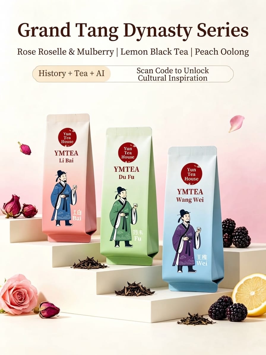 Customizable Biodegradable Pyramid Tea Bags (Flower and Fruit Teas) Wholesale | YMTEA OEM/ODM (60 bags) 10 Custom Single-Serve Triangle Tea Bags